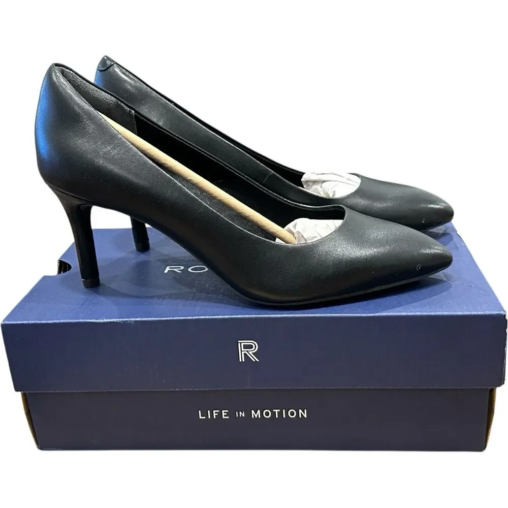 Rockport Juliet Total Motion Black Dress Pumps Pointed Toes Size 9